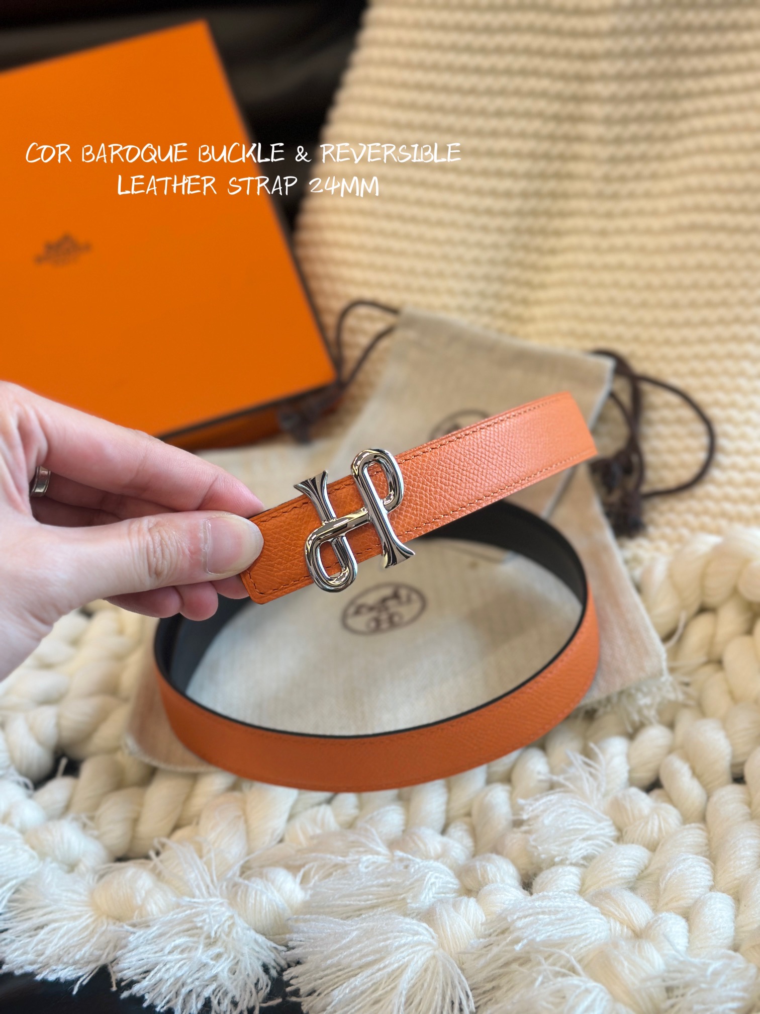 COR BAROQUE BUCKLE & REVERSIBLE LEATHER STRAMM