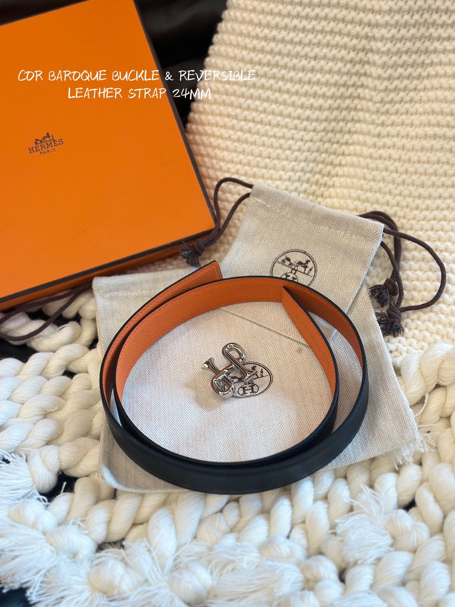 COR BAROQUE BUCKLE & REVERSIBLE LEATHER STRAMM