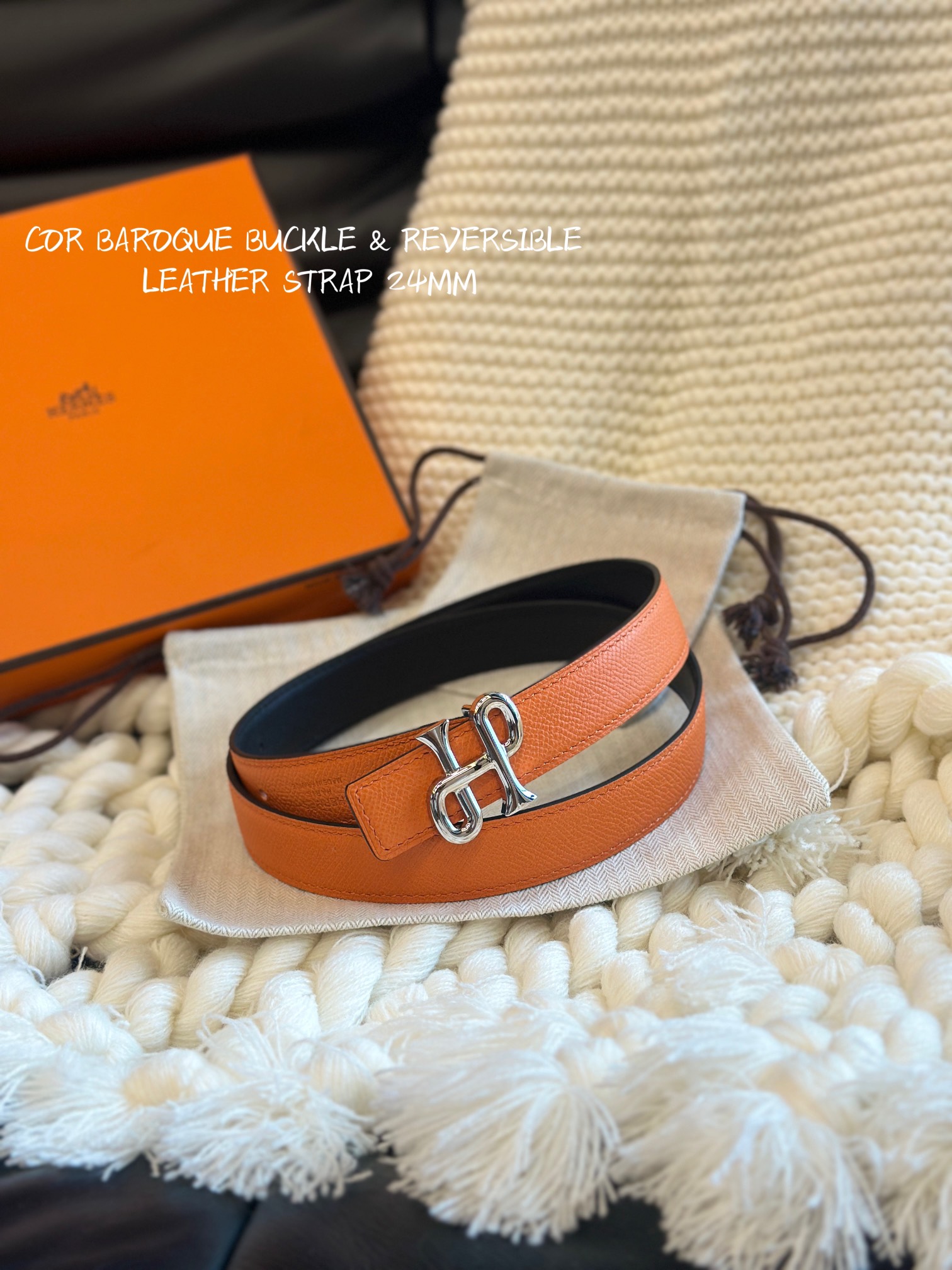 COR BAROQUE BUCKLE & REVERSIBLE LEATHER STRAMM