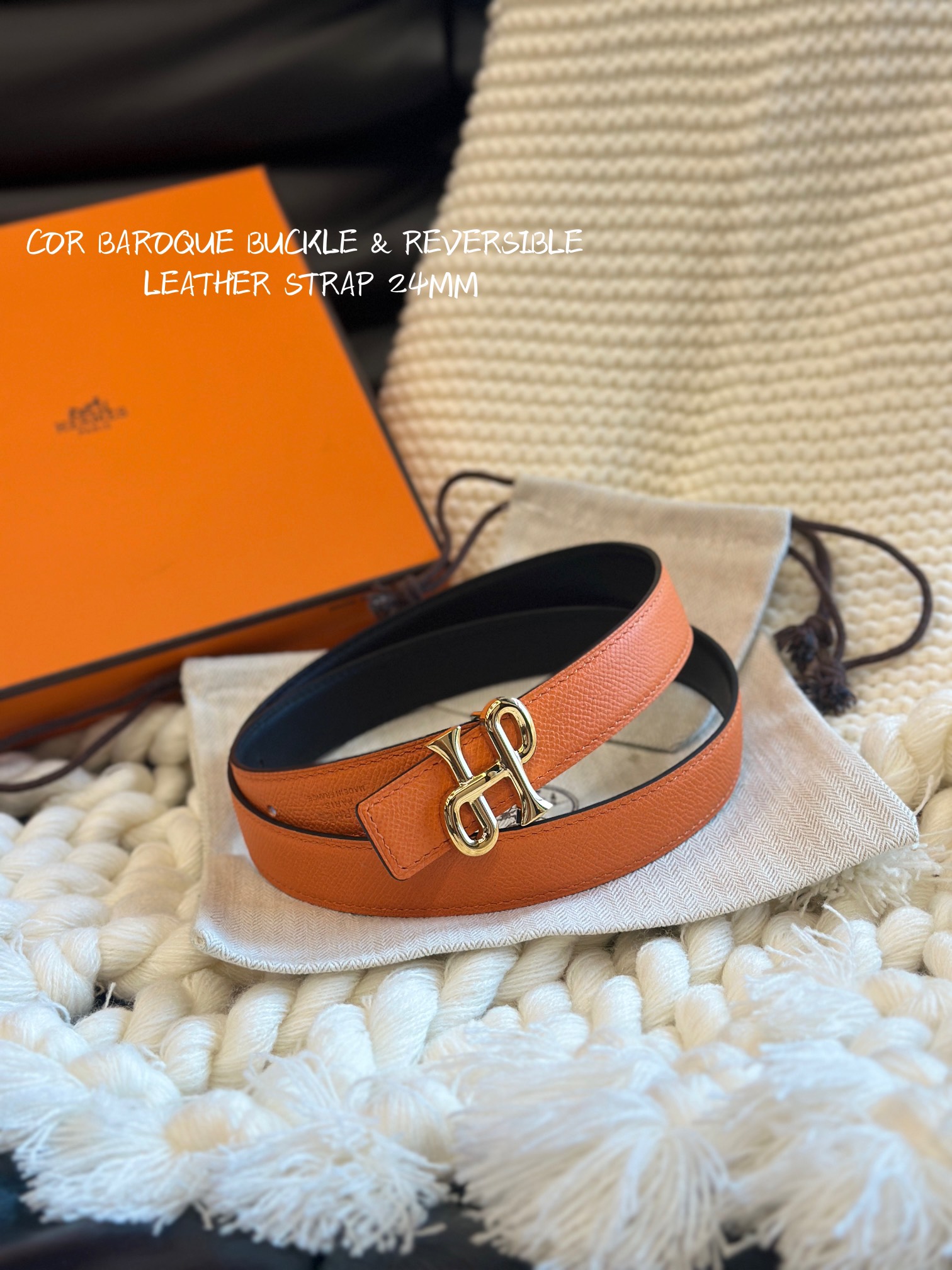 COR BAROQUE BUCKLE & REVERSIBLE LEATHER STRAMM