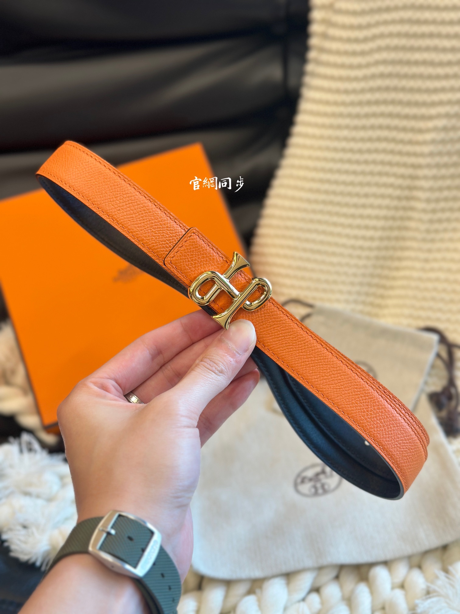 COR BAROQUE BUCKLE & REVERSIBLE LEATHER STRAMM