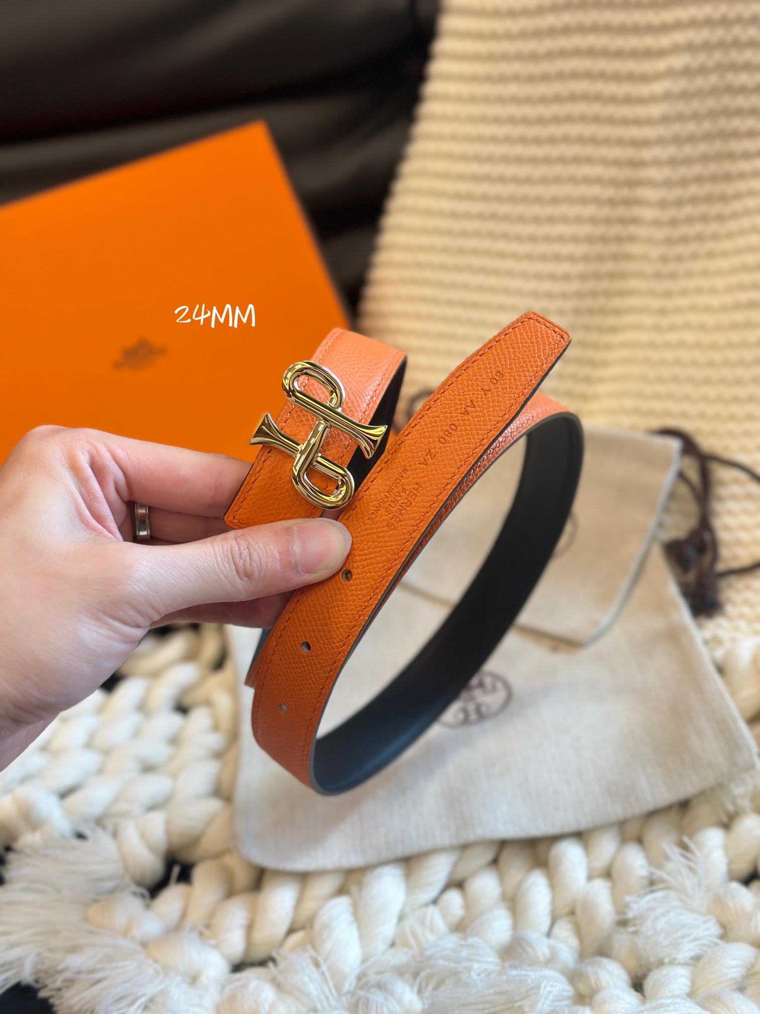 COR BAROQUE BUCKLE & REVERSIBLE LEATHER STRAMM