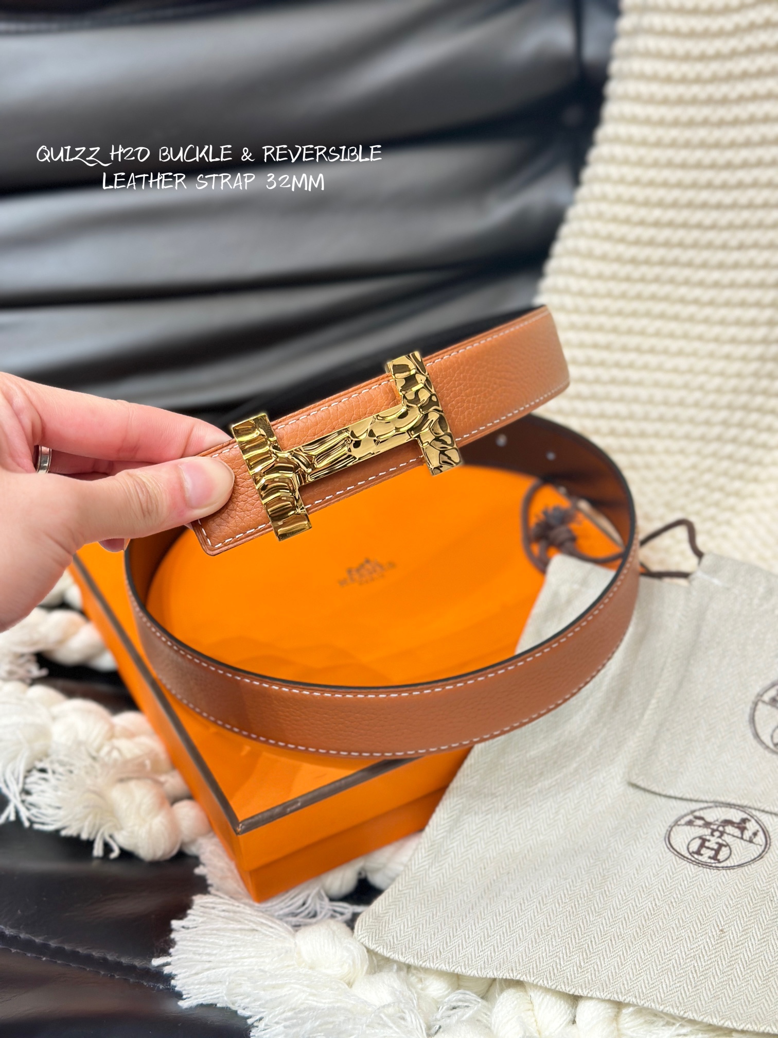 QUIZZH20BELTBUCKLE&REVERSIBLELEATHERSTRAMM