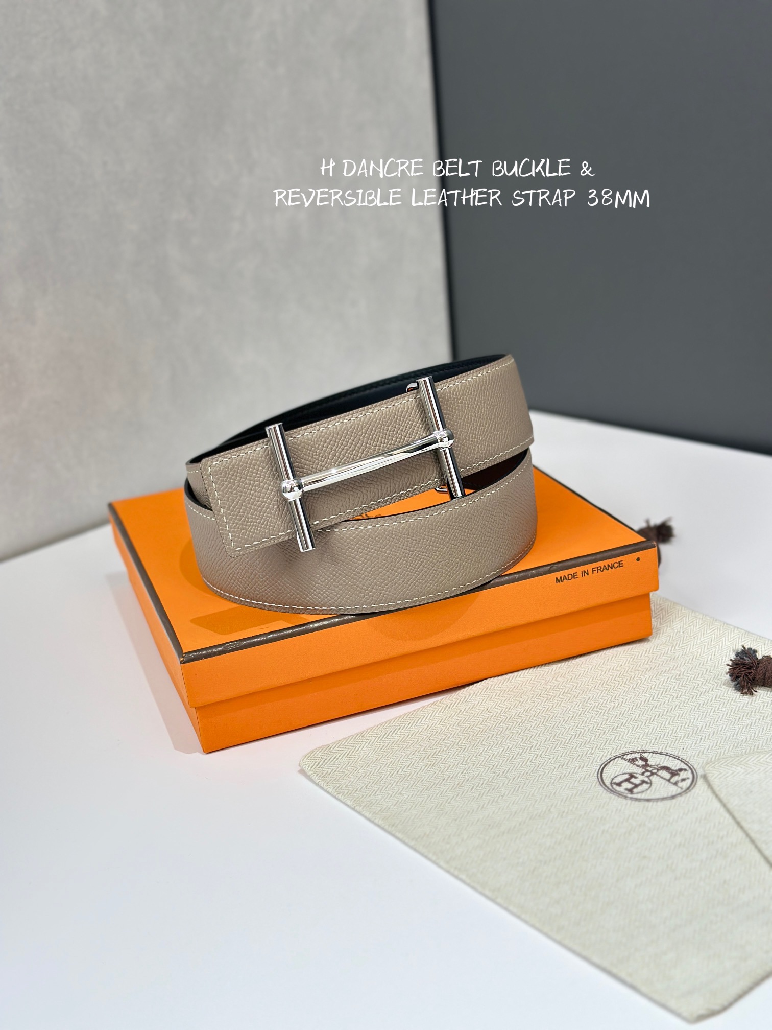 H D’ANCRE BELT BUCKLE & REVERSIBLE LEATHER STRAMM