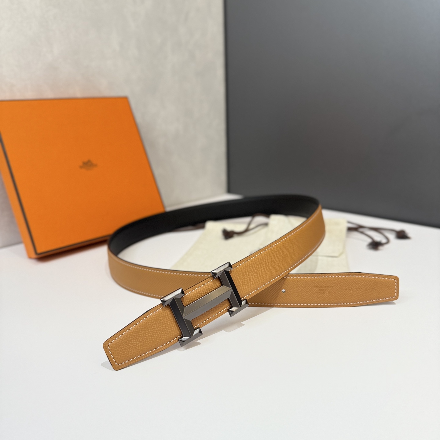 Hermes Men's Belt 32mm - Classic H Buckle, Premium Leather, Black 7 i1740977151605 951 0 5