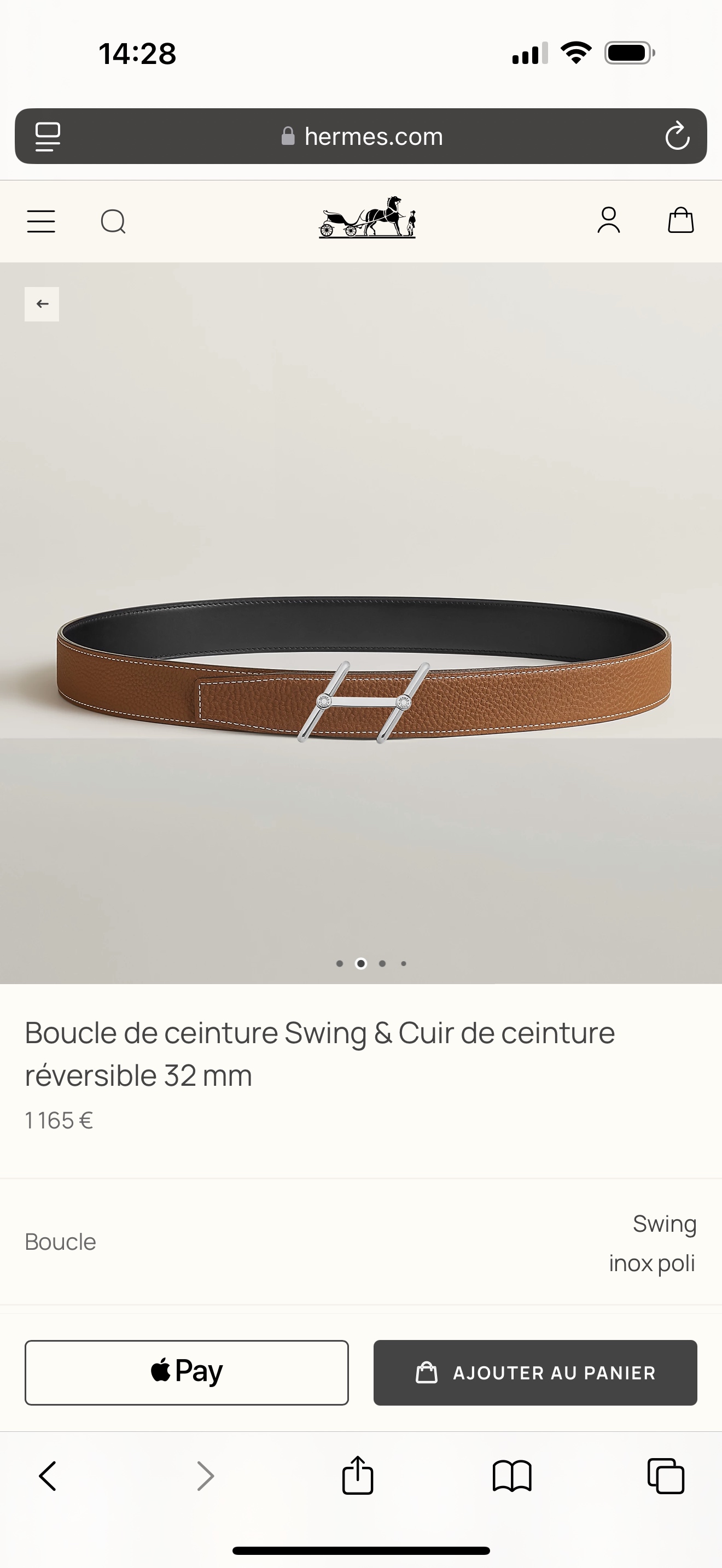 Hermes Swing Reversible Leather Belt 32mm - Iconic Style & Timeless Elegance 1 i1743042519415 6582 0 5