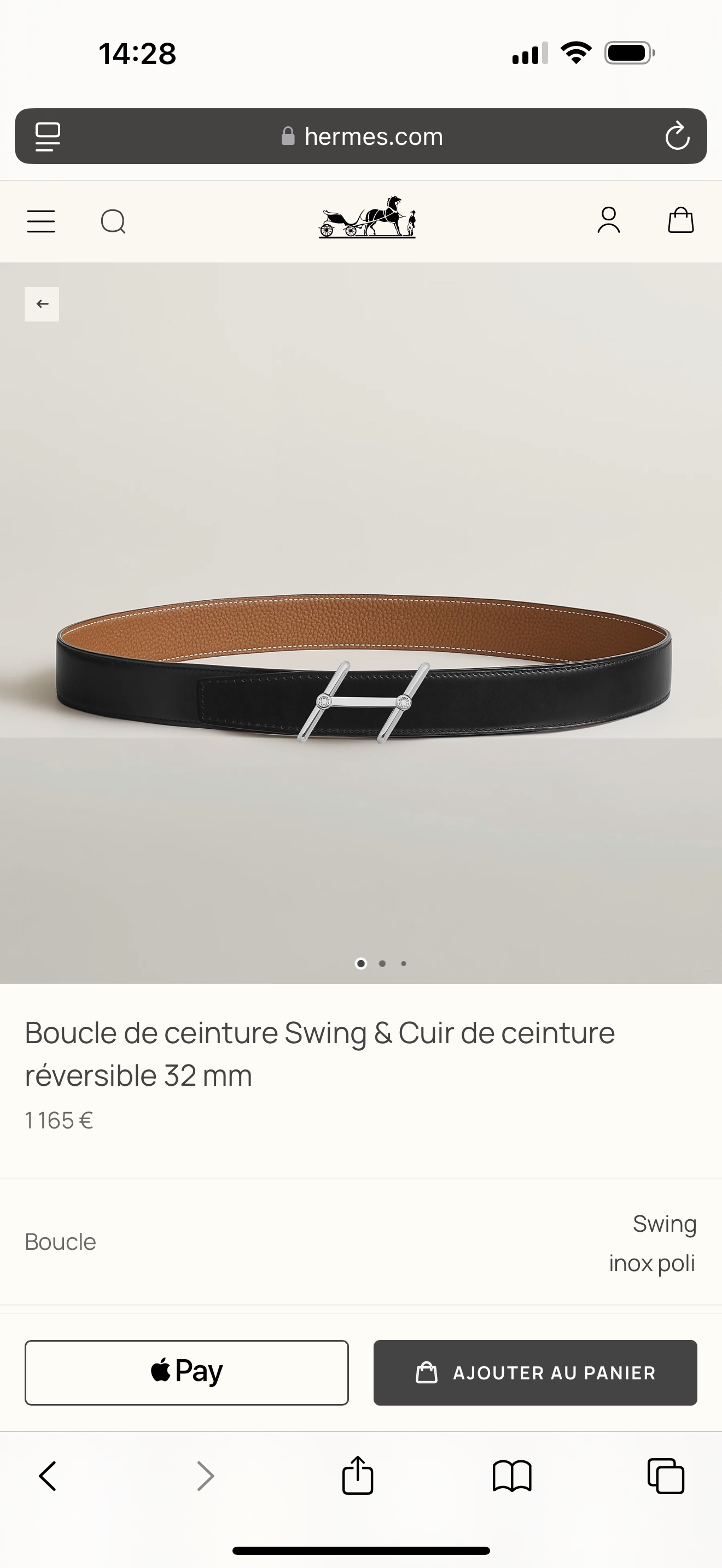 Hermes Swing Reversible Leather Belt 32mm - Iconic Style & Timeless Elegance 2 i1743042519415 7030 0 6
