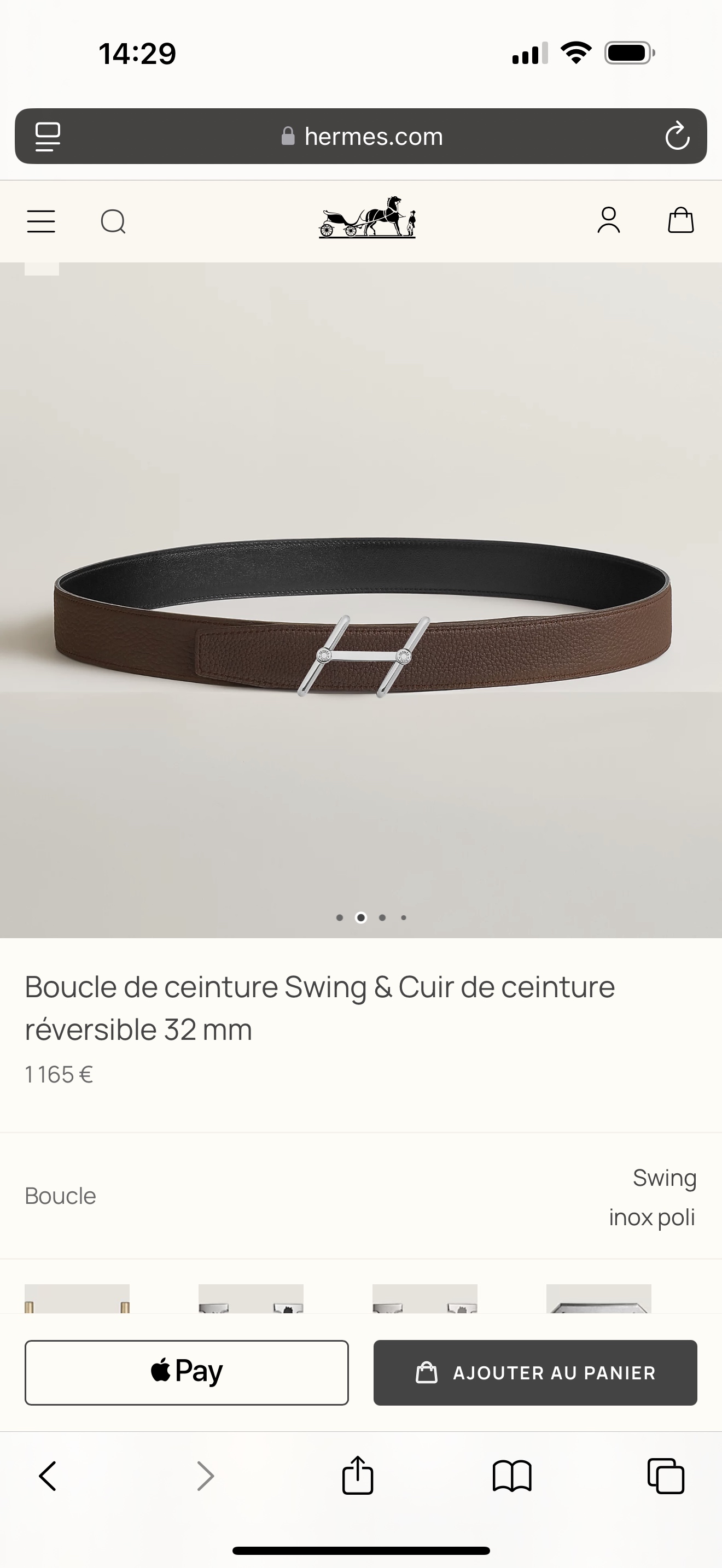 Hermes Swing Reversible Leather Belt 32mm - Iconic Style for Men & Women 1 i1743042610674 2339 0 4