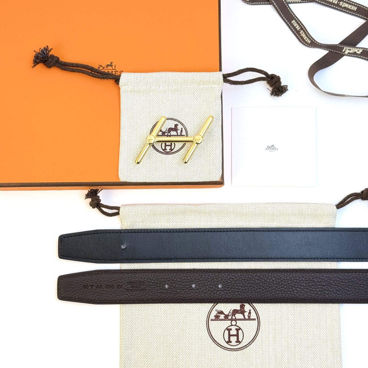 Hermes Swing Belt Togo 32MM, Gold Hardware, Luxury Designer Belt for Men 2 i1743042626009 977 0 0