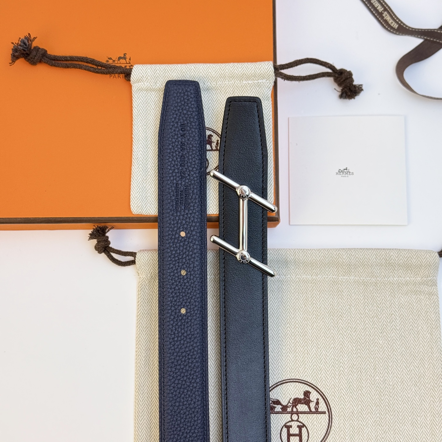 Hermès Swing Belt Togo 32MM - Reversible Leather Belt with H Buckle 8 i1743042645523 2125 0 4