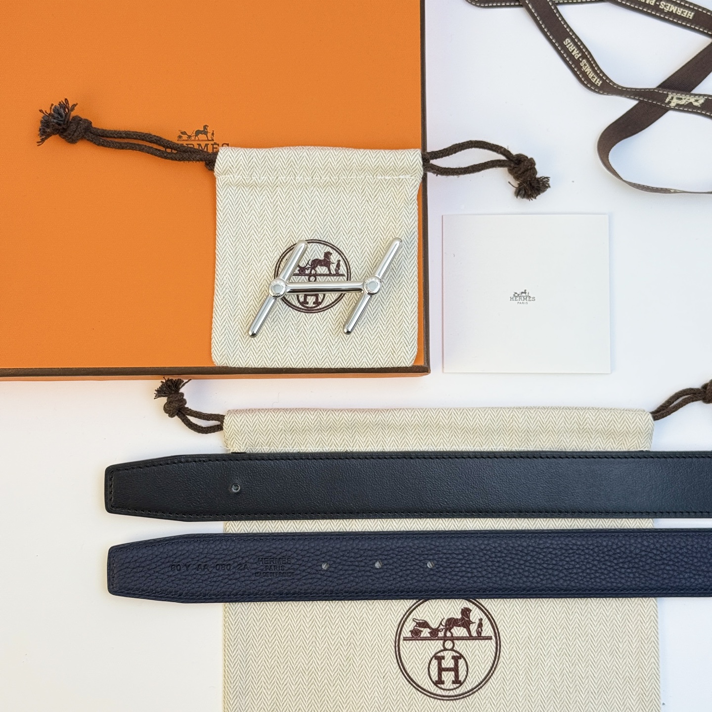 Hermès Swing Belt Togo 32MM - Reversible Leather Belt with H Buckle 4 i1743042645577 7370 0 0
