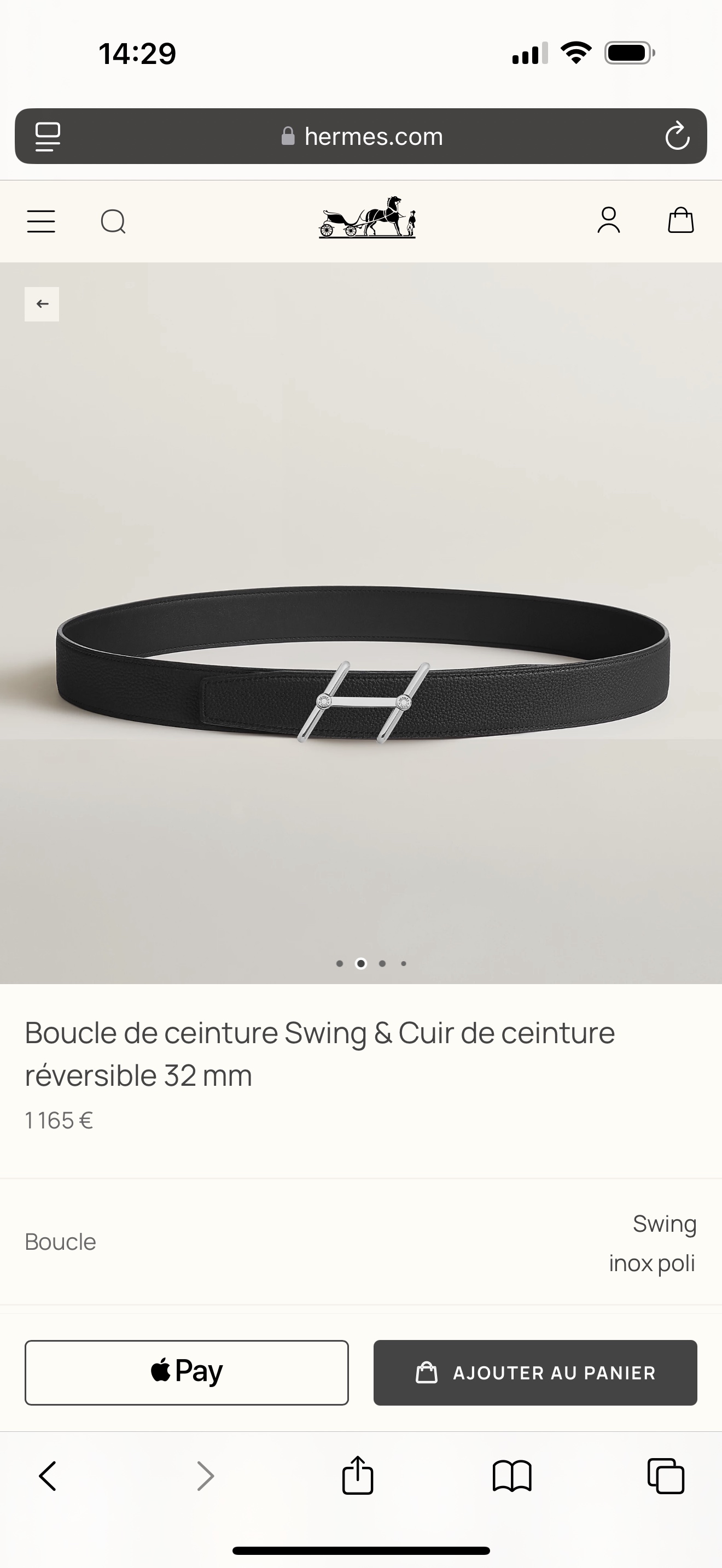 Hermès Swing Belt Togo 32MM Reversible Leather Strap with H-buckle for Men 2 i1743042682170 3766 0 5