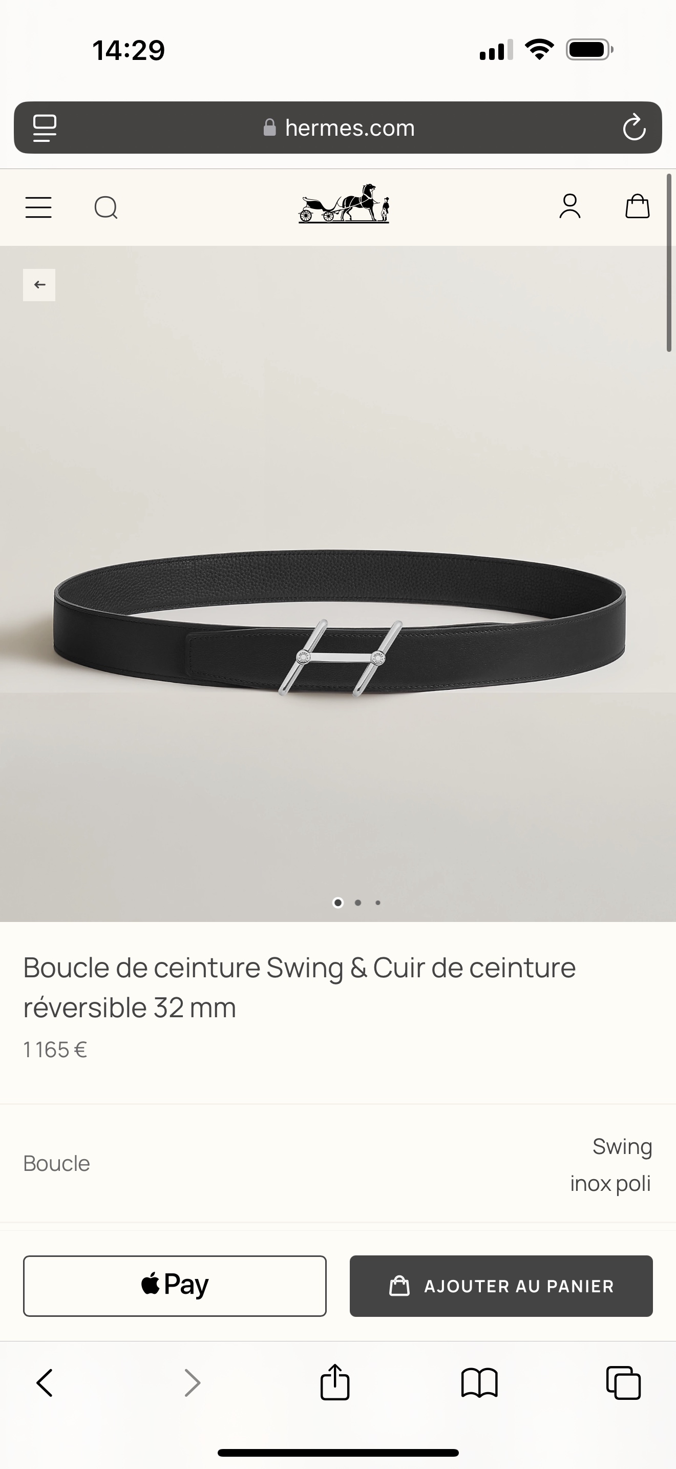 Hermès Swing Belt Togo 32MM Reversible Leather Strap with H-buckle for Men 3 i1743042682174 4420 0 6