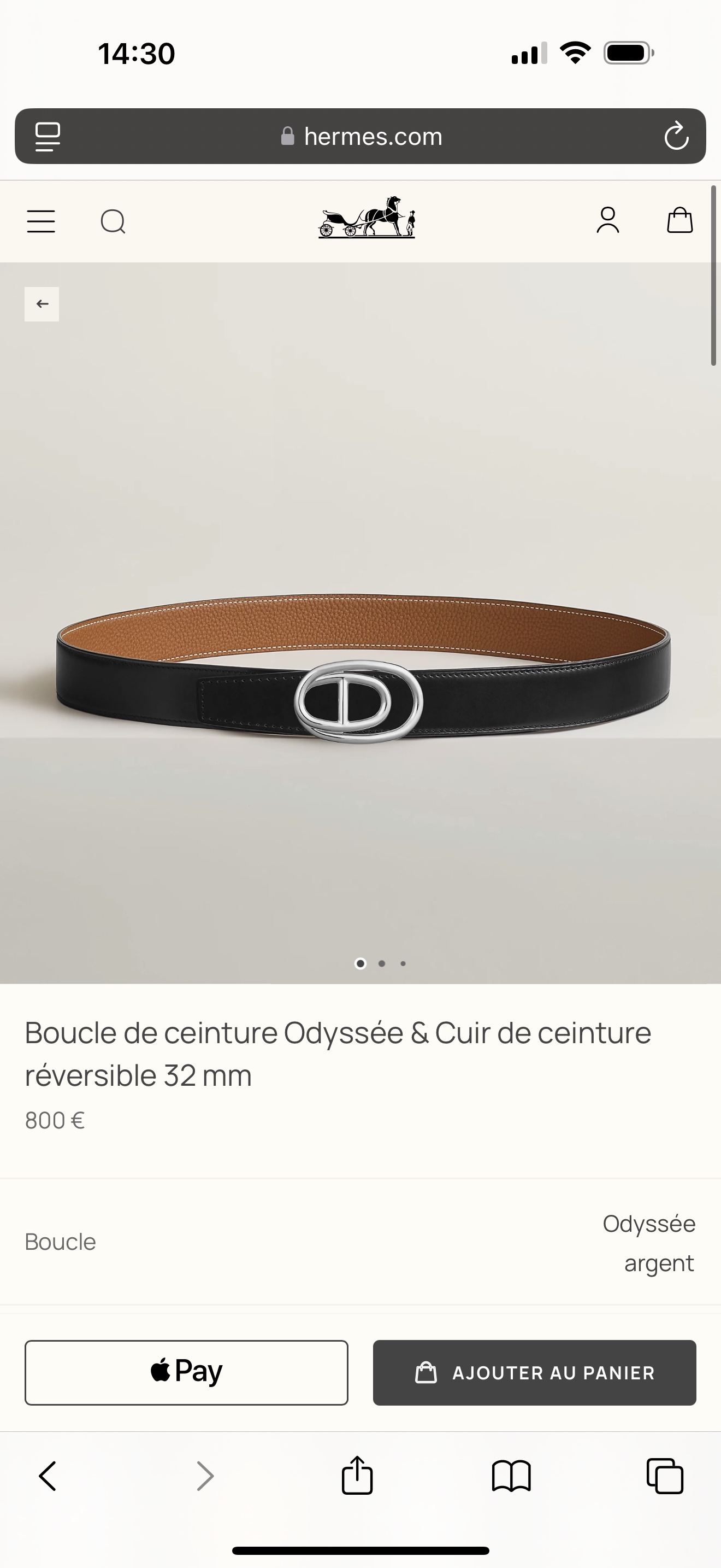 Hermès Odyssée Reversible Leather Belt 32 mm - Stylish and Versatile 1 i1743135293964 3444 0 6