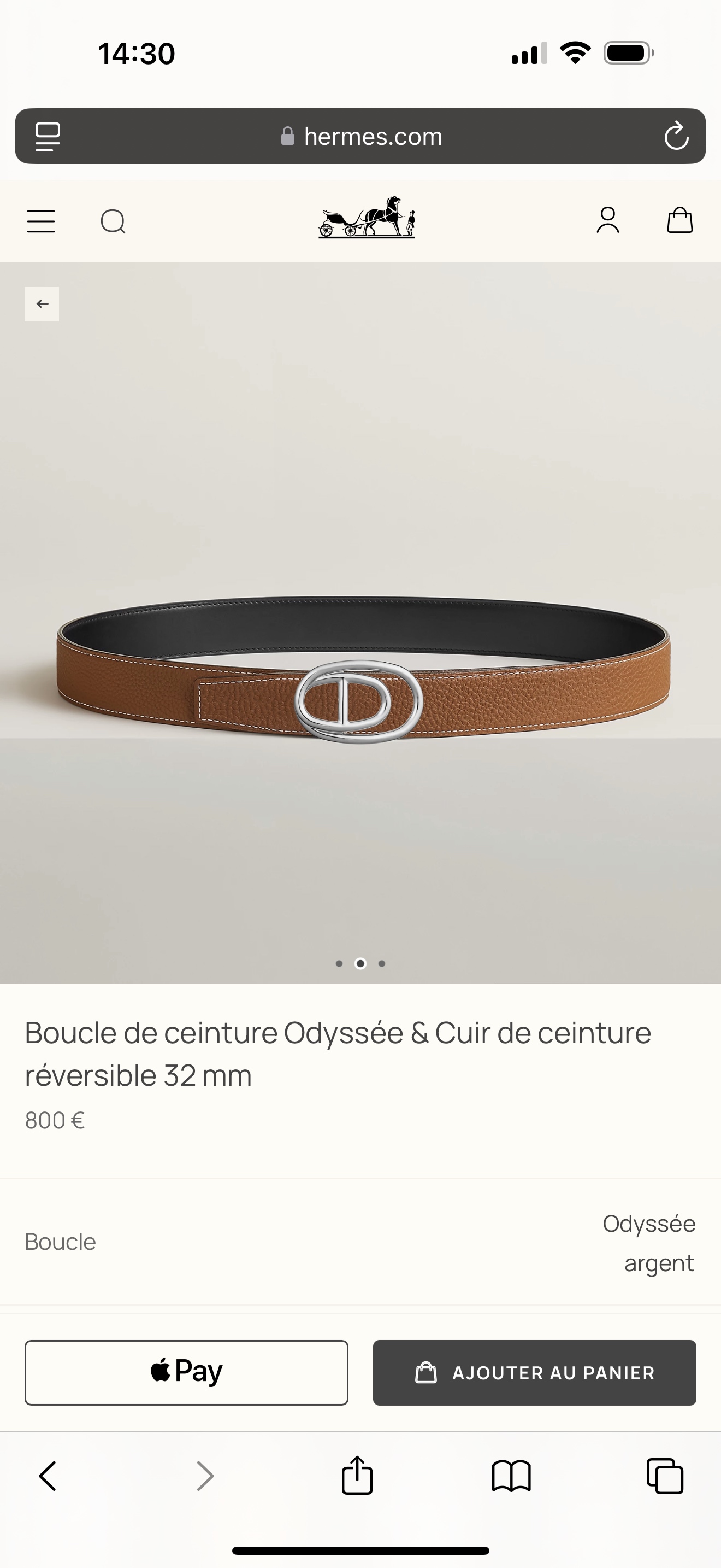 Hermès Odyssée Reversible Leather Belt 32 mm - Stylish and Versatile 2 i1743135299171 7388 0 7