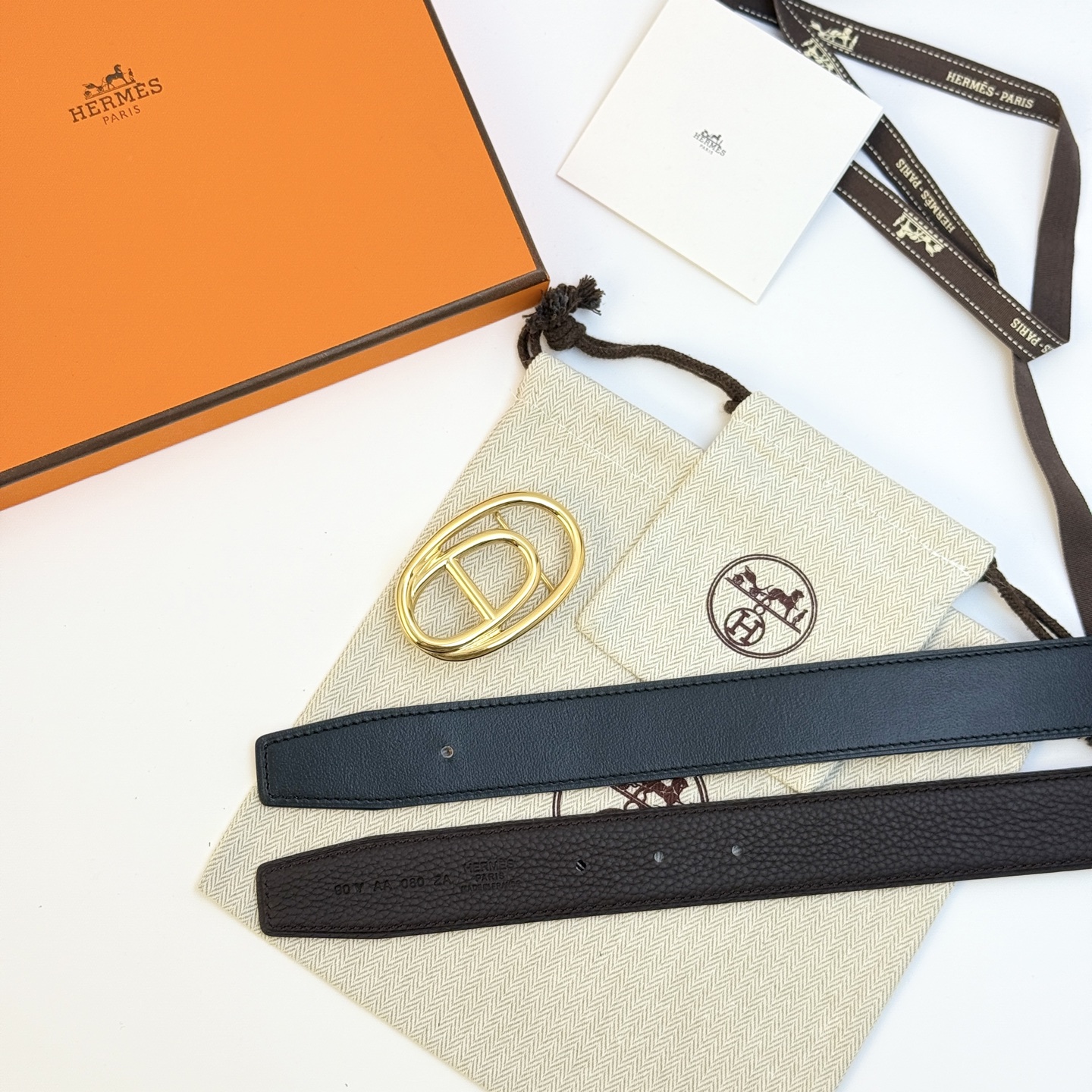 Hermes Odyssee Reversible Leather Belt, 32mm - Elegant and Versatile Design 6 i1743135456628 4577 0 2