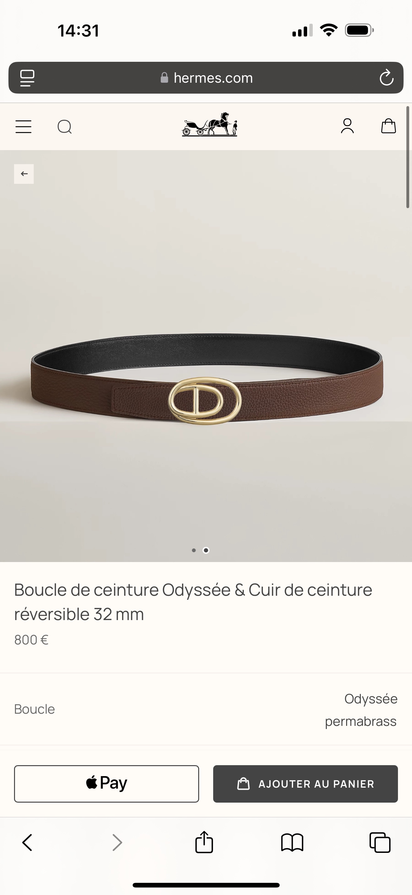 Hermes Odyssee Reversible Leather Belt, 32mm - Elegant and Versatile Design 3 i1743135462845 7122 0 7