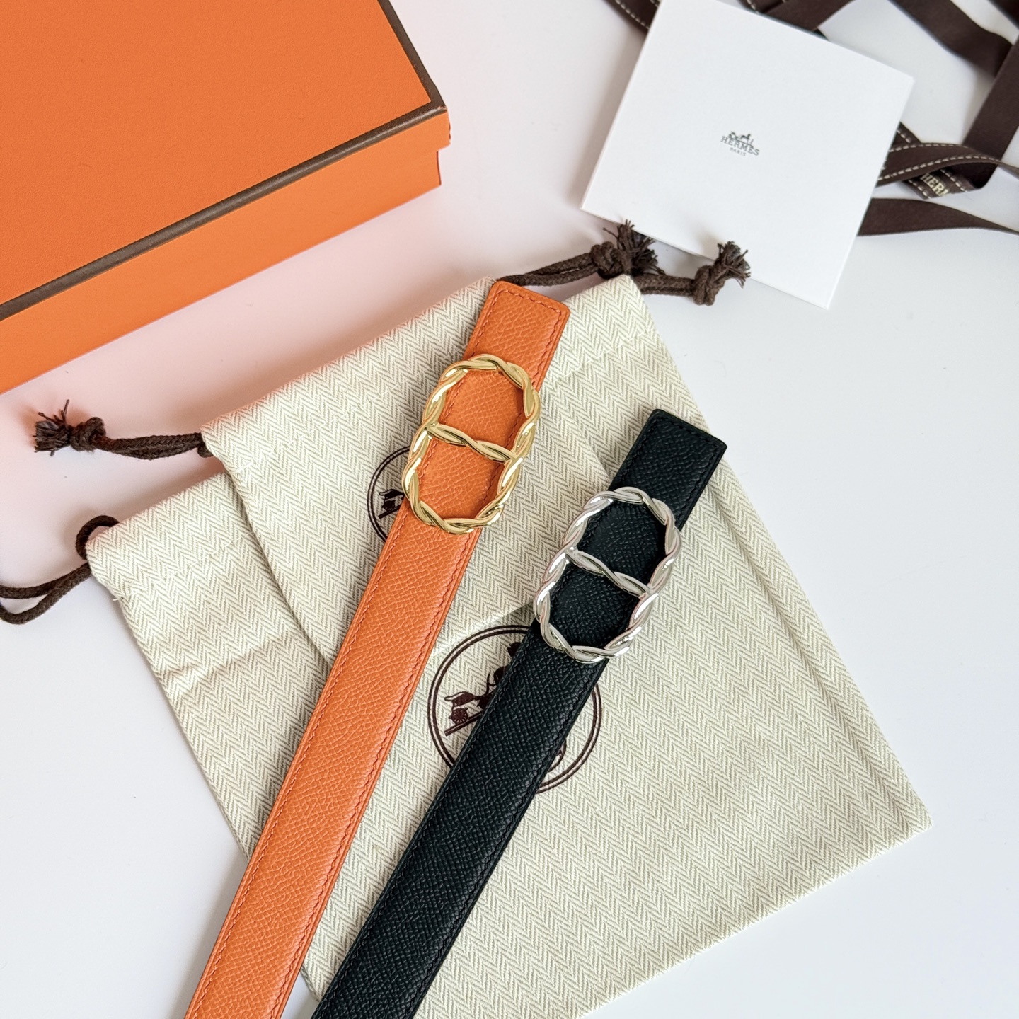 [Hermès Belts]MAILLON Belt Epsom 24MM Hermes Women