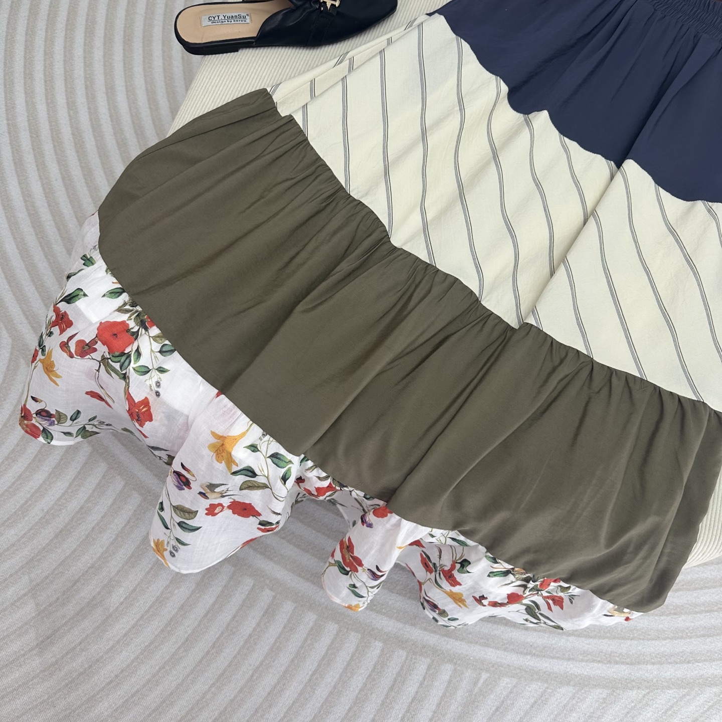 Street Style Holiday Skirt - Mixed Fabric, Elastic Waist, Slim Fit - S, M, L 6 i1744967889127 4138 0 4