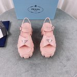 Prada Shoes Sandals Wholesale Imitation Designer Replicas
 Weave Rubber Spring/Summer Collection Vintage Beach