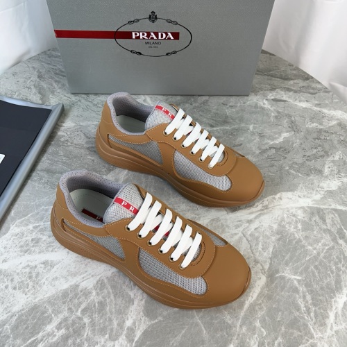 Prada Men's Classic Rubber & Mesh Sneakers, Round Toe Lace-Up Design 1 Prada Men's Classic Rubber & Mesh Sneakers, Round Toe Lace-Up Design