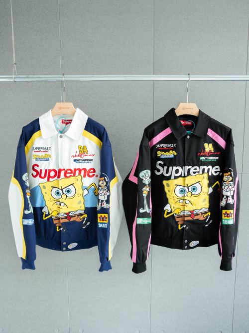 Supreme x SpongeBob x Jeff Hamilton SS25 Racing Jacket Unisex 1 Supreme x SpongeBob x Jeff Hamilton SS25 Racing Jacket Unisex