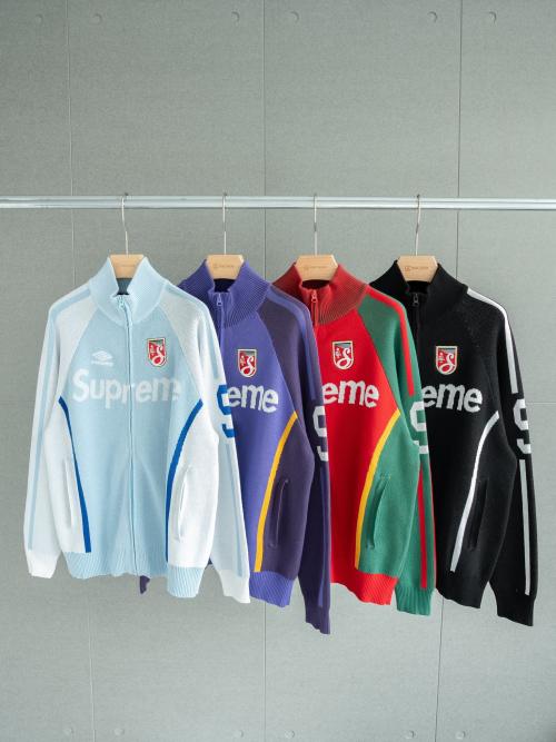 Supreme x Umbro Zip Up Sweater Knitwear Jacket Unisex Streetwear 1 Supreme x Umbro Zip Up Sweater Knitwear Jacket Unisex Streetwear