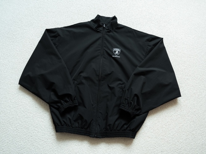 Balenciaga x Automobili Lamborghini Black Windbreaker Jacket Unisex Loose Fit 1 Balenciaga x Automobili Lamborghini Black Windbreaker Jacket Unisex Loose Fit