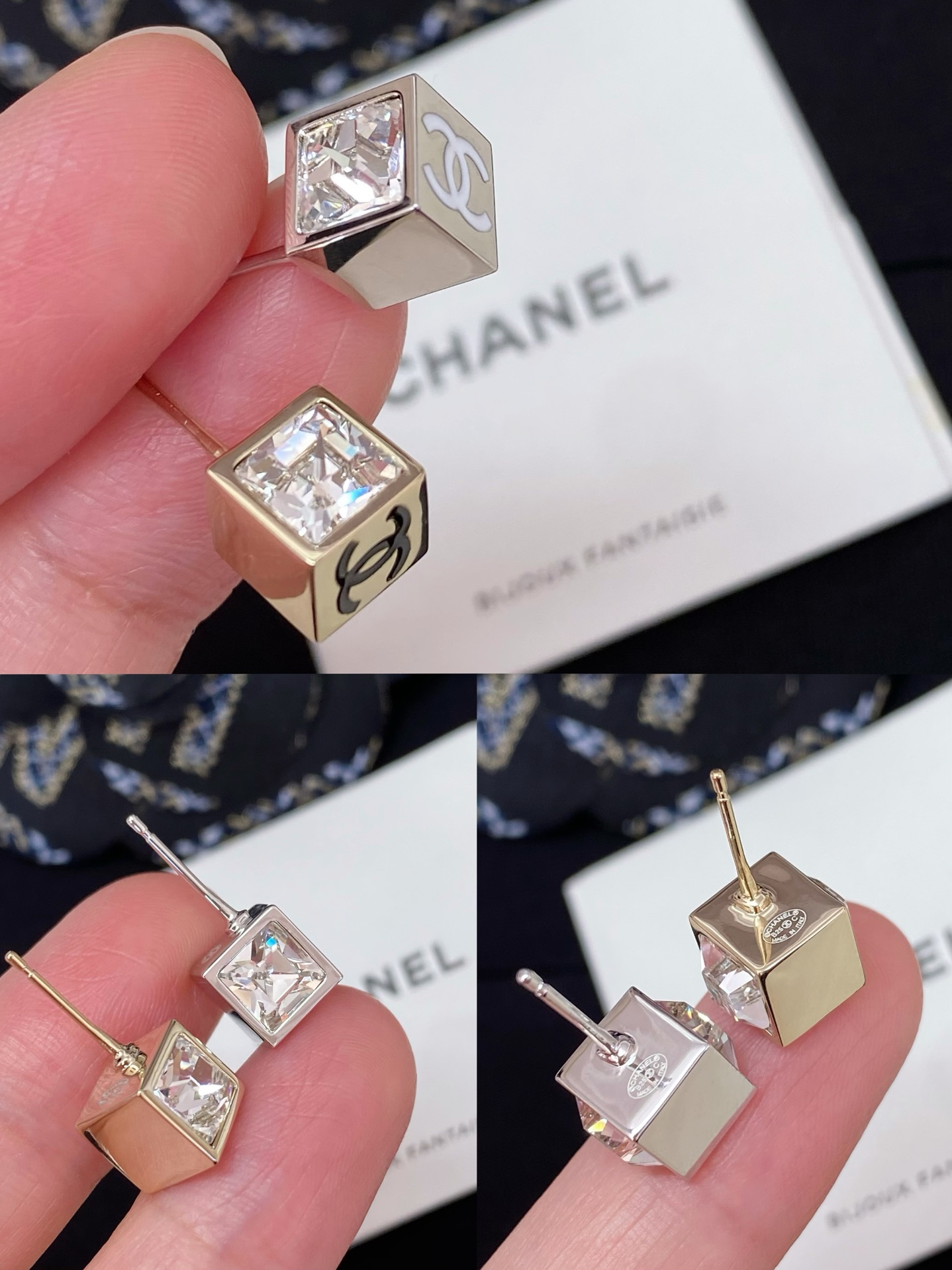  高品质 细节如图 075096【香小方粒耳钉】代购溢价购入Z 4680，25早春最新款绝美系列！💥浅金