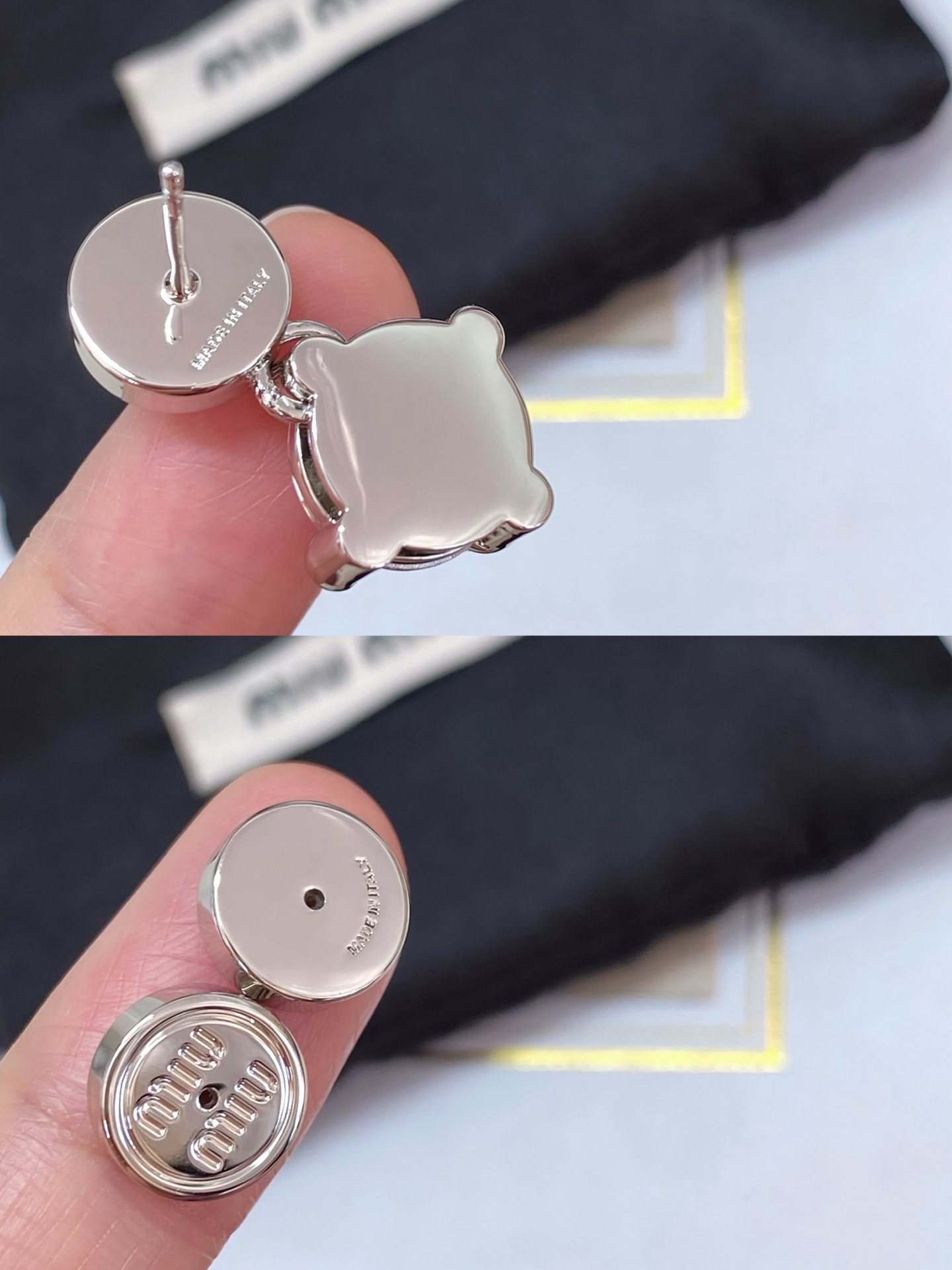  高品质 细节如图 
【M!uM!u珐琅字母大钻耳环】M!u简直就是少女收割机❗️ 真的太懂女人了😍😍❗