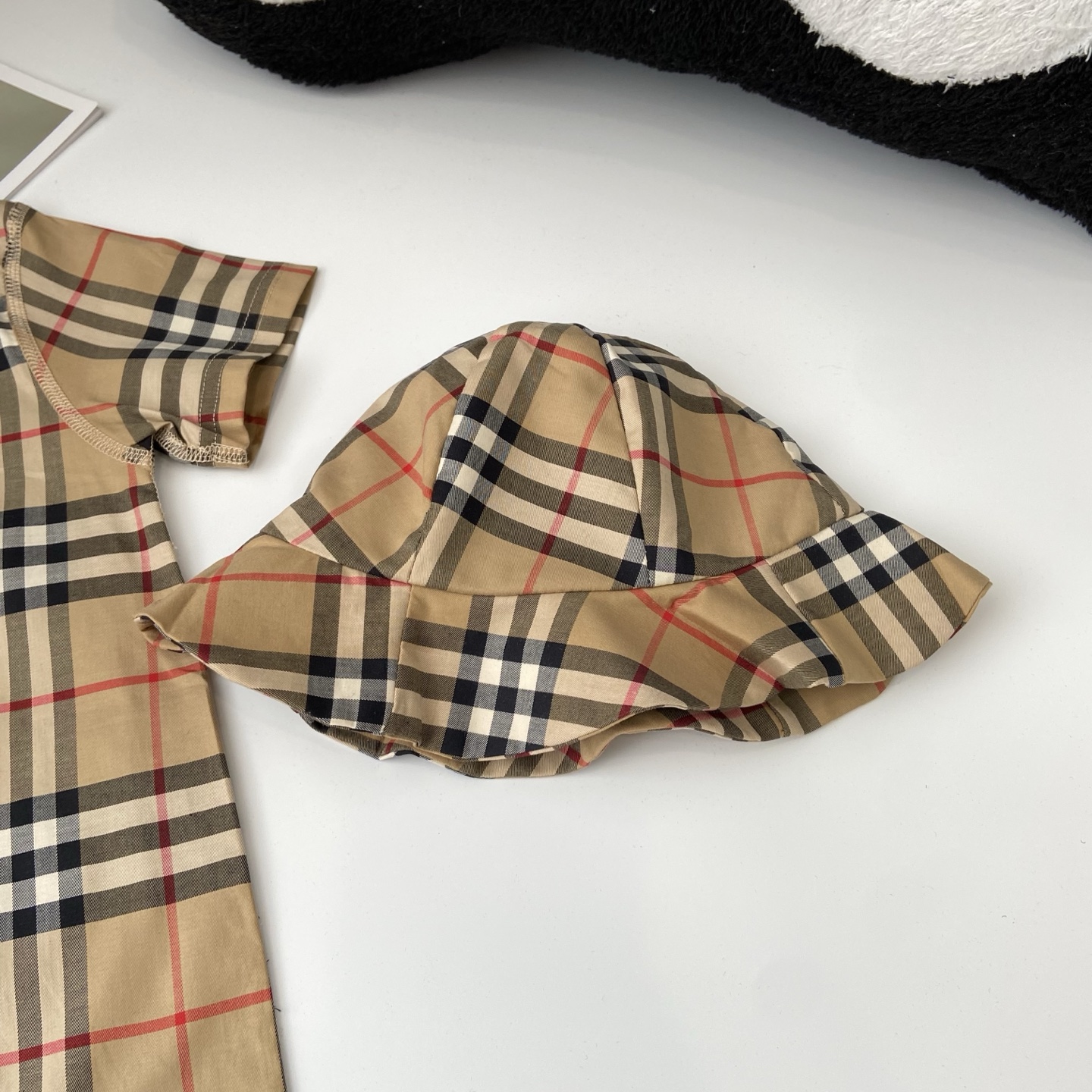 @68 sin menos Foto exclusiva real💗BURBERRY gorra de cuadros de algodón puro, talla única 0-2 años