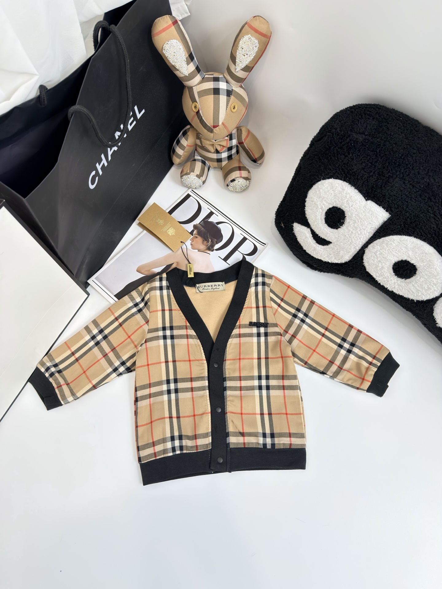 无少@69 独家实拍💗BURBERRY 婴儿宝宝纯棉格子开衫 百搭外套 尺寸：66-73-80-90-100cm