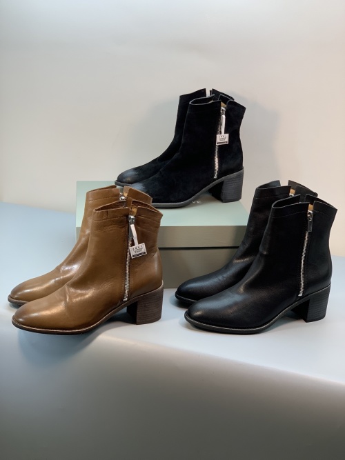 Offlcine Creative Women's Chelsea Ankle Boots Leather Block Heel Zip Booties 1 Offlcine Creative Women's Chelsea Ankle Boots Leather Block Heel Zip Booties