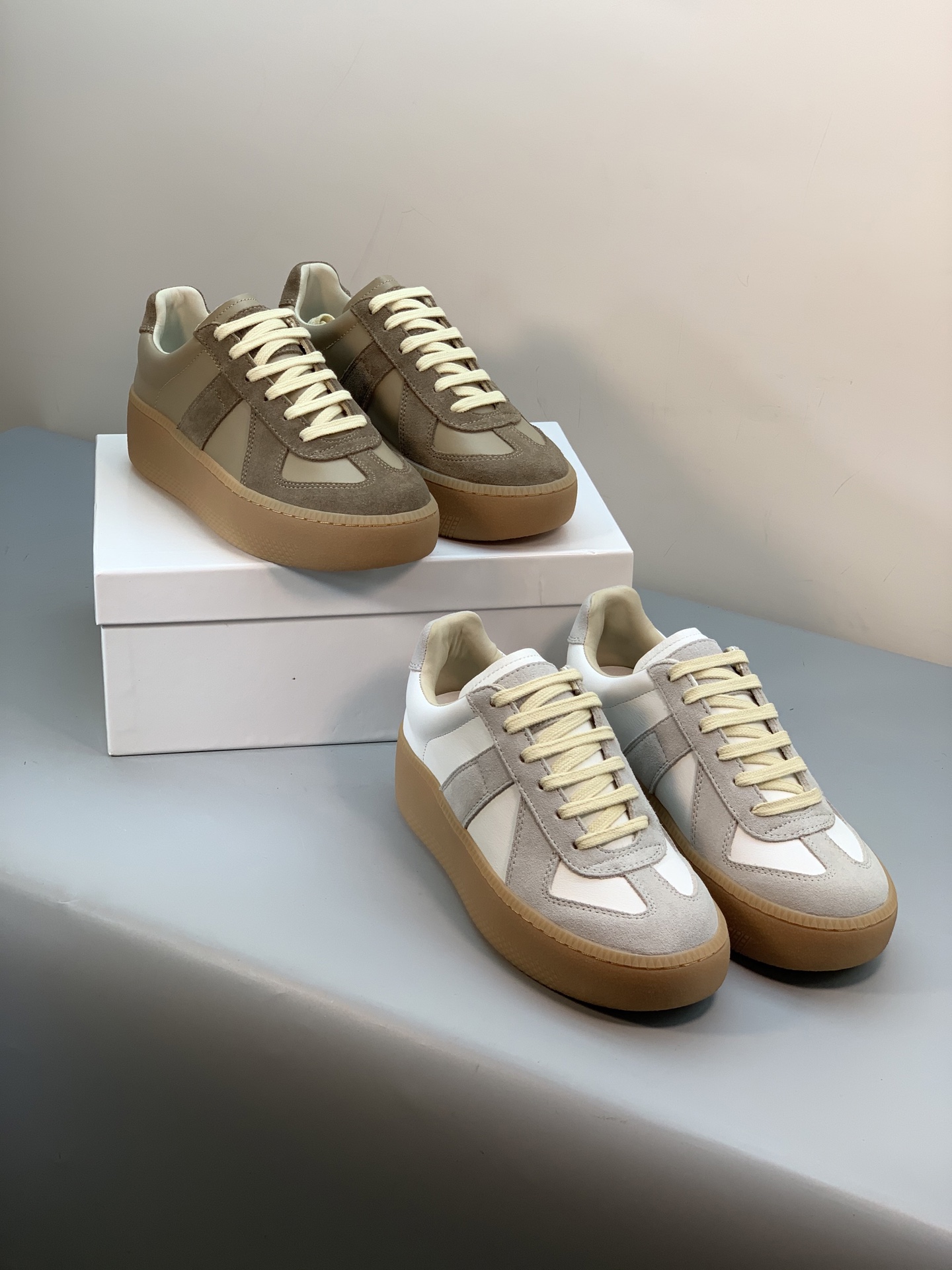 MM6 Maison Margiela Women's Leather Lace-Up Platform Sneakers 3 i1756929159264 9163 0 1