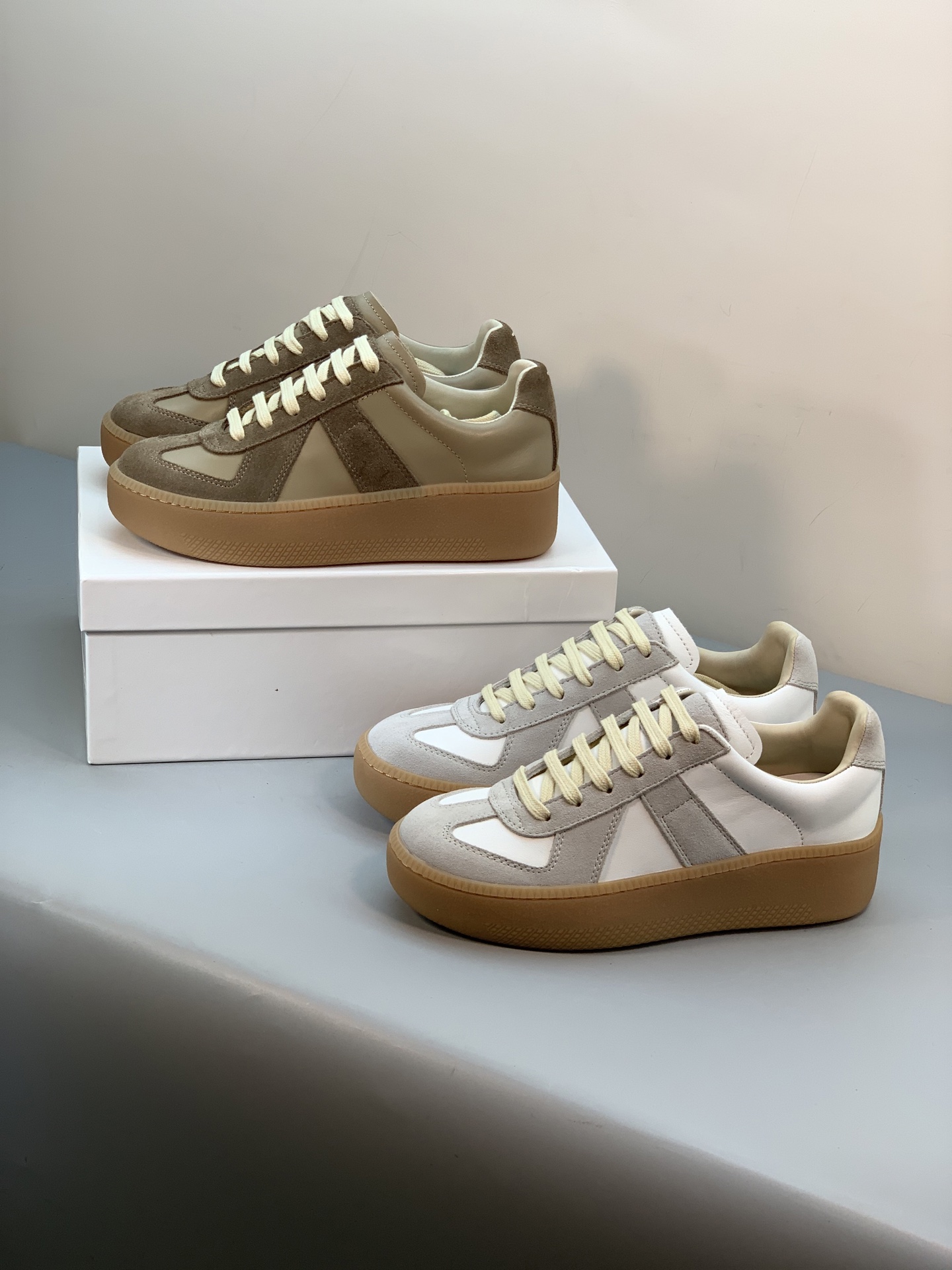 MM6 Maison Margiela Women's Leather Lace-Up Platform Sneakers 2 i1756929159326 5635 0 0