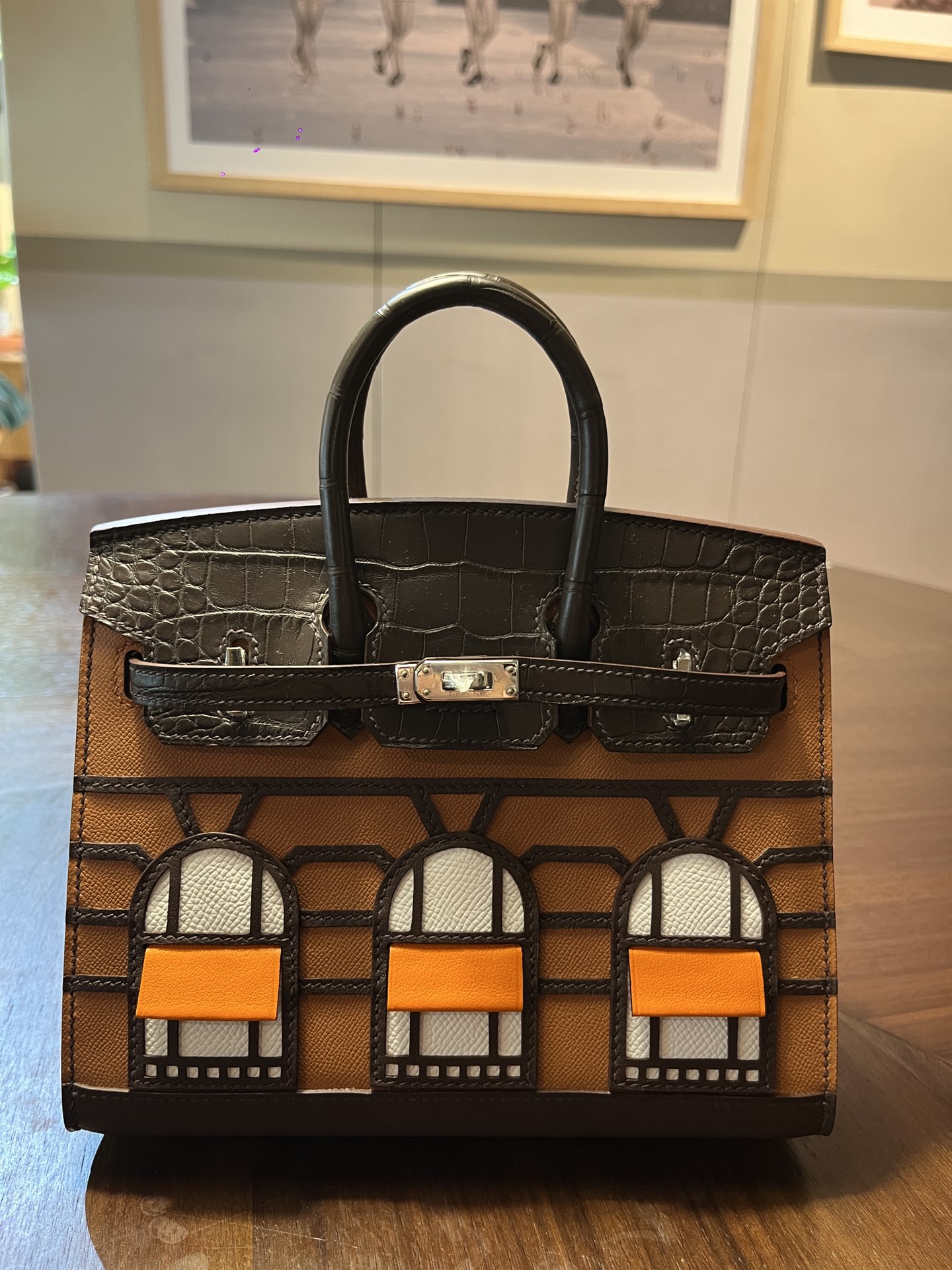 Hermes Birkin Boutique
 Sacs À Main Le Brun Couleur du café Blanc Hardware en argent