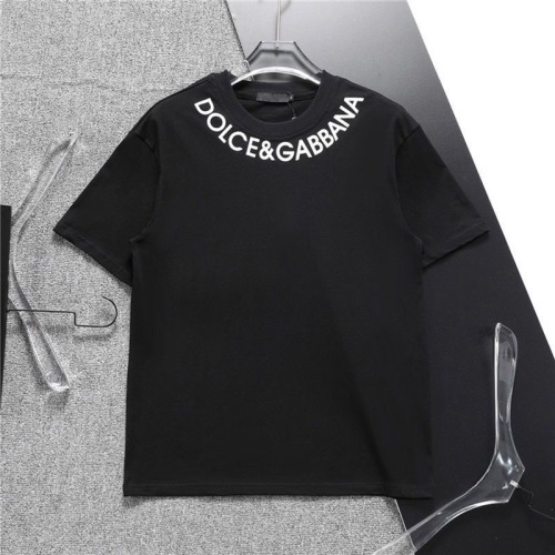Dolce & Gabbana Men's Black Cotton T-Shirt with Logo - S to 5XL Sizes 1 Dolce & Gabbana Men's Black Cotton T-Shirt with Logo - S to 5XL Sizes