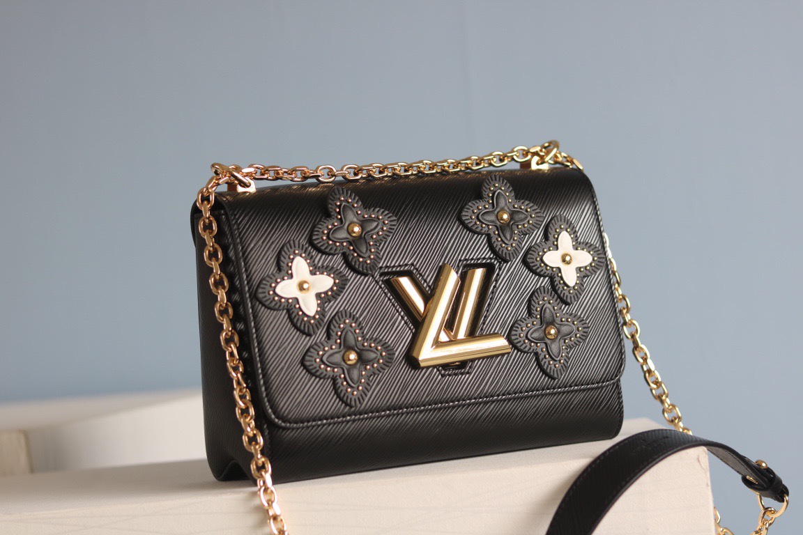 Louis Vuitton Bags Handbags Black Rose Epi Denim Chains