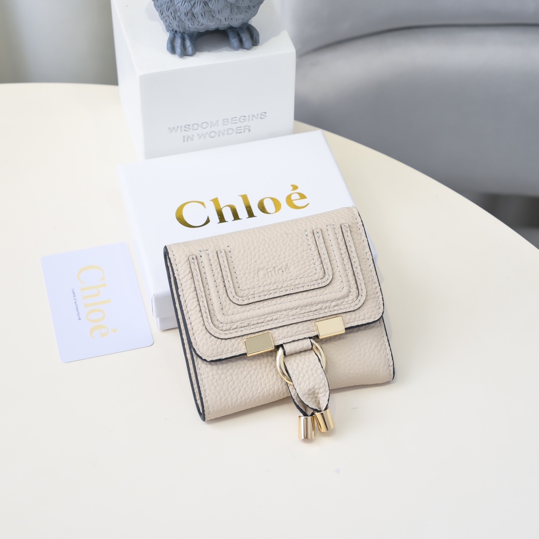 Chloe Marcie Wallet: Retro-Gold Hardware, High-Quality, Size 11 x 9.5, 2503 Model - 图片 7