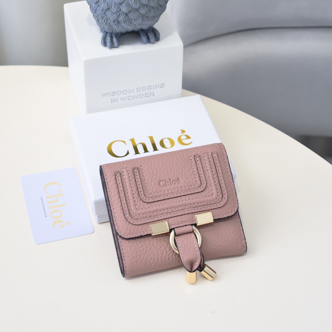 Chloe Marcie Wallet: Retro-Gold Hardware, High-Quality, Size 11 x 9.5, 2503 Model - 图片 4