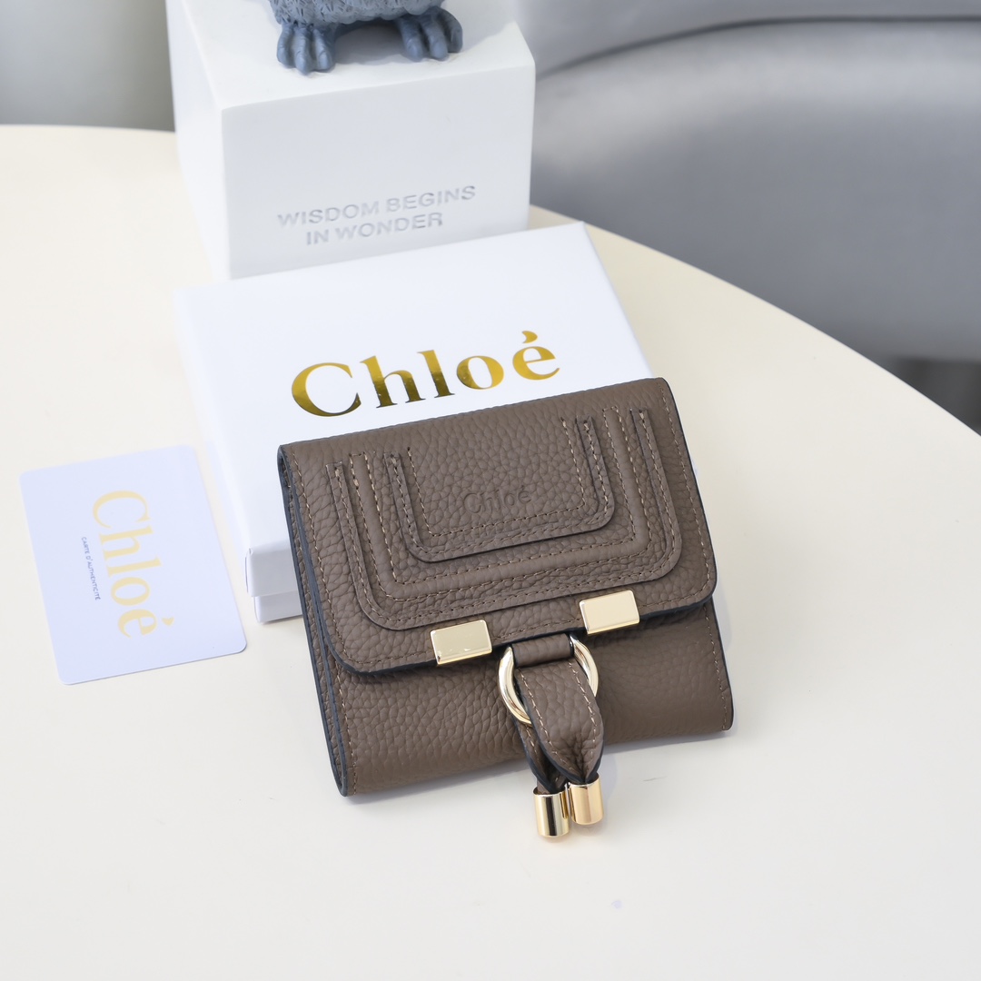 Chloe Marcie Wallet: Retro-Gold Hardware, High-Quality, Size 11 x 9.5, 2503 Model - 图片 6