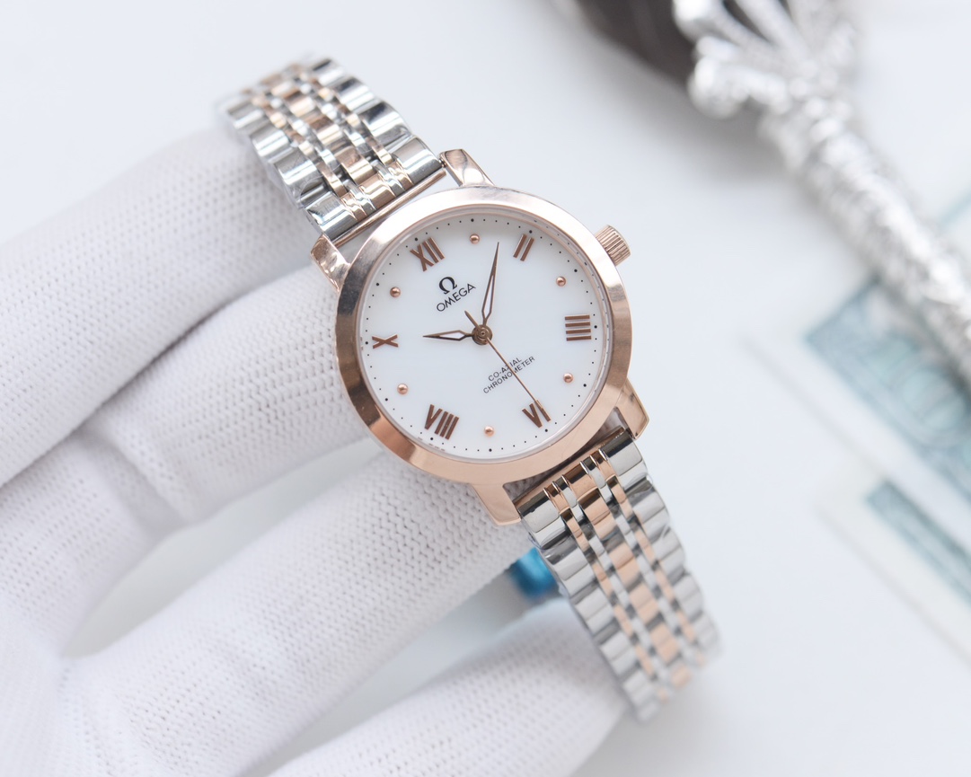 Omega-OMEGA Couple’s Wristwatch: White, Gold, Steel, Ceramic, Quality Assurance - 图片 4