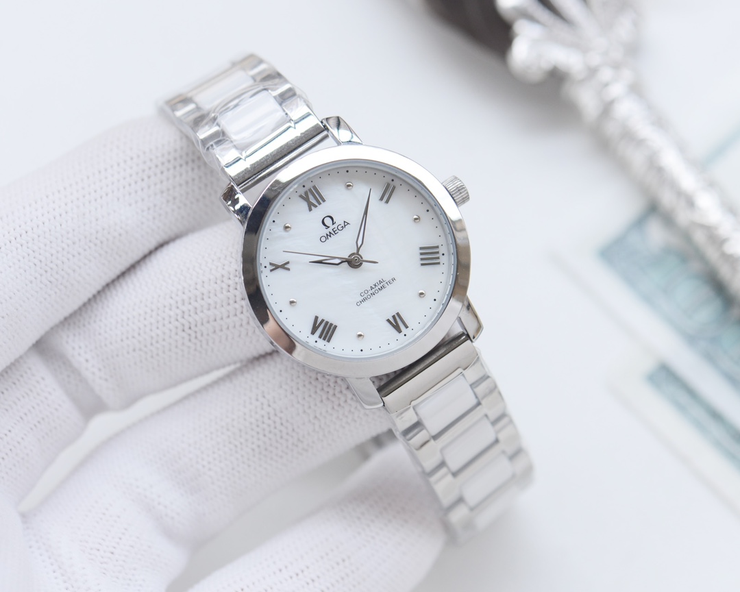 Omega-OMEGA Couple’s Wristwatch: White, Gold, Steel, Ceramic, Quality Assurance - 图片 2