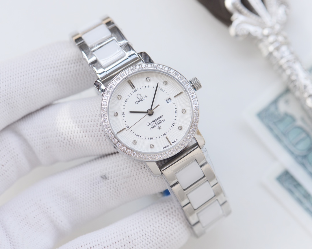 Omega-OMEGA Couple’s Wristwatch: White, Gold, Steel, Ceramic, Diamond – Quality Assurance - 图片 3