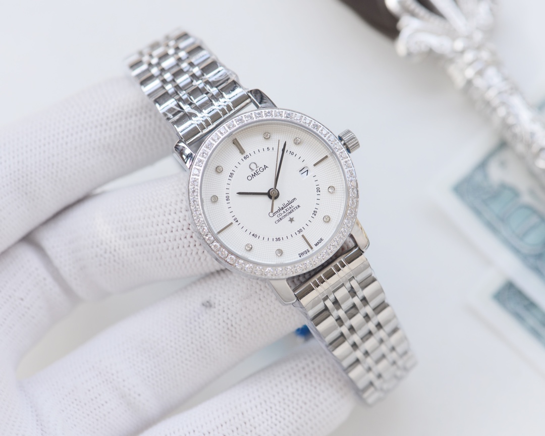 Omega-OMEGA Couple’s Wristwatch: White, Gold, Steel, Ceramic, Diamond – Quality Assurance - 图片 5