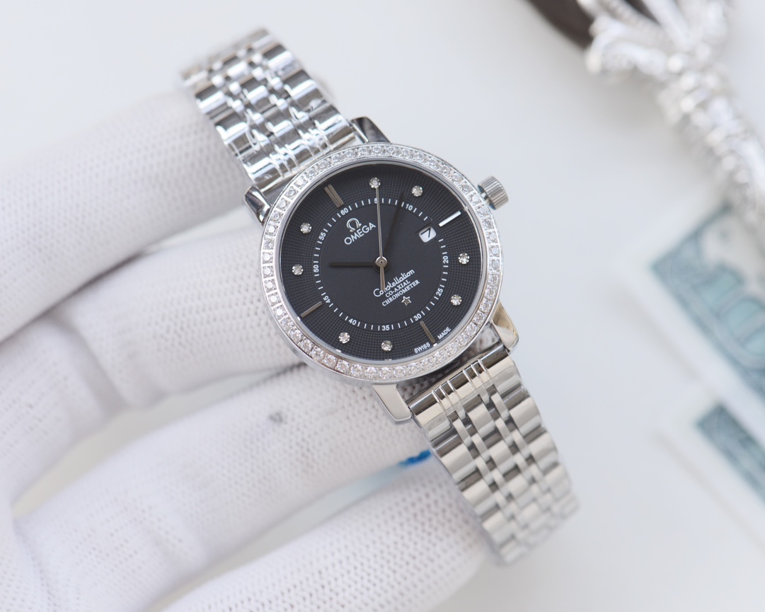 Omega-OMEGA Couple’s Wristwatch: White, Gold, Steel, Ceramic, Diamond – Quality Assurance - 图片 1