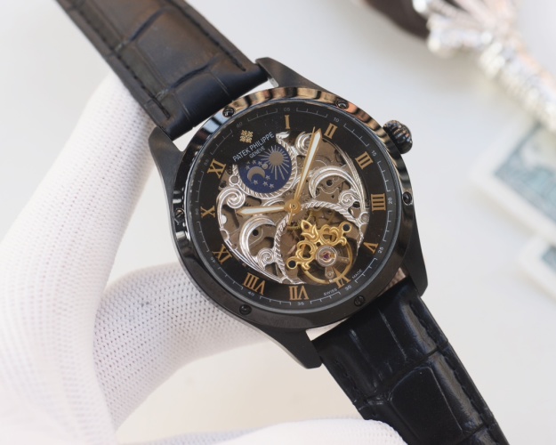 Patek Philippe Men's Automatic Mechanical Watch with Leather Band, 42mm 1 Patek Philippe Men's Automatic Mechanical Watch with Leather Band, 42mm