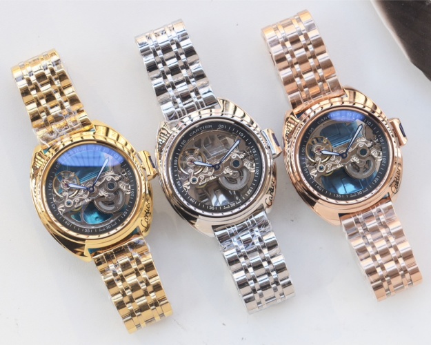 Cartier Men's Automatic Mechanical Watch, Stainless Steel & Leather Band Options 1 Cartier Men's Automatic Mechanical Watch, Stainless Steel & Leather Band Options