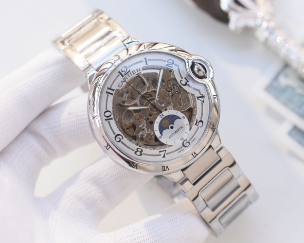 Cartier Men's Stainless Steel Automatic Watch Skeleton Dial 44mm 1 Cartier Men's Stainless Steel Automatic Watch Skeleton Dial 44mm