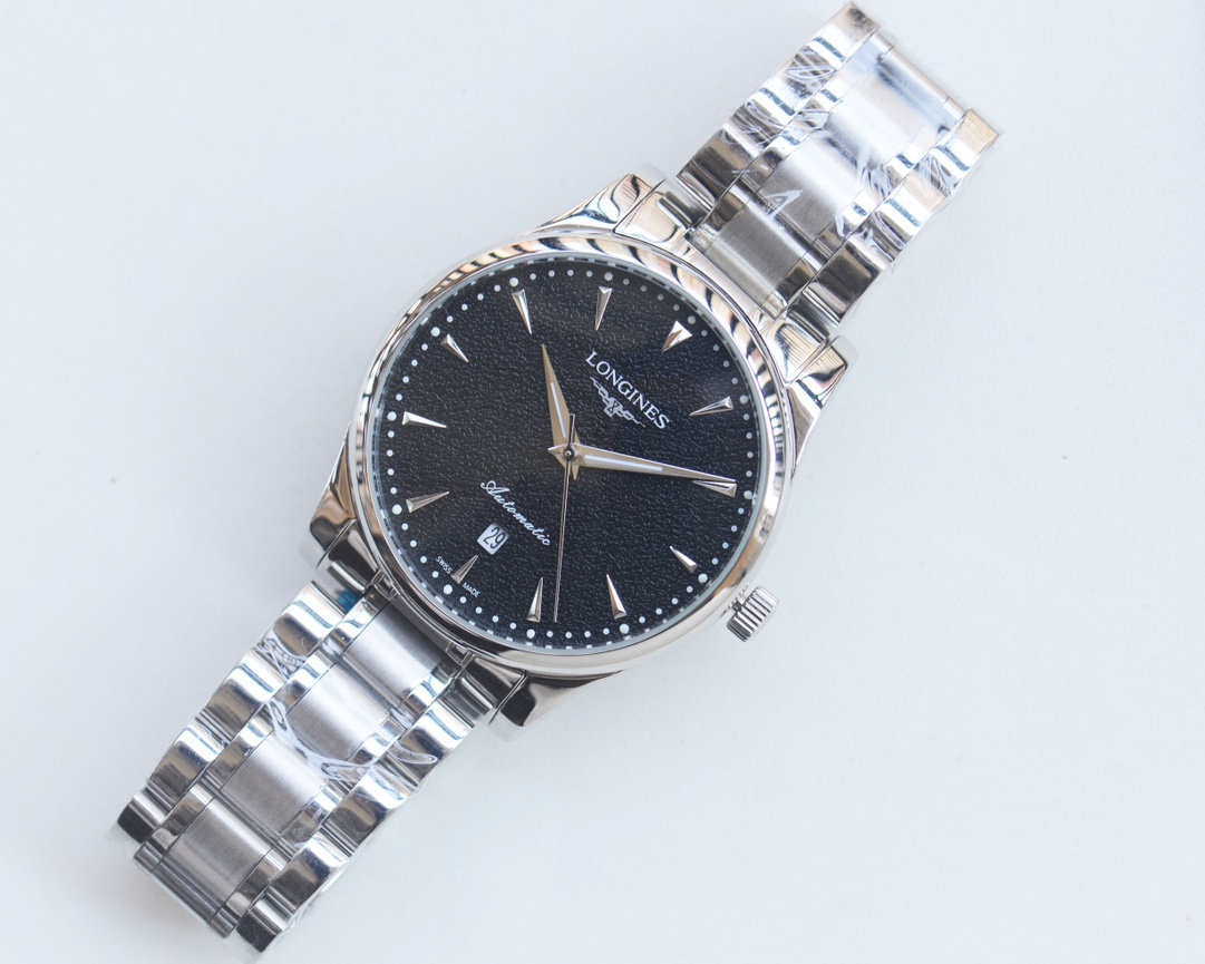 Longines Master Collection silver case, silver bracelet, dark blue dial 38.5mm Men's Automatic
